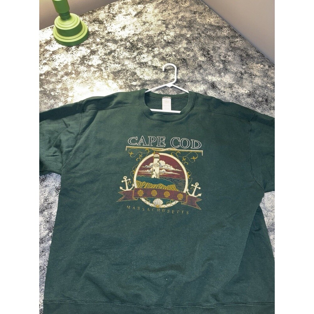 Vintage 90’s  Cape Cod Lighthouse Crew Neck XXL made in USA Green